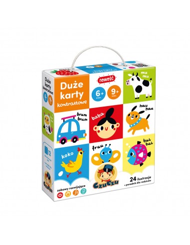 CzuCzu Duże karty kontrastowe 6-9 mies.