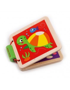 Wooden book. Sea animals 2