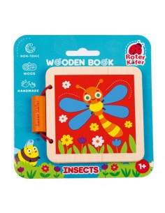 Wooden book. Insects