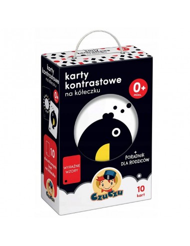 CzuCzu karty kontrastowe na kółeczku 0+