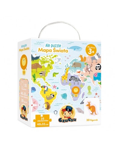 CzuCzu ale puzzle mapa świata 3+