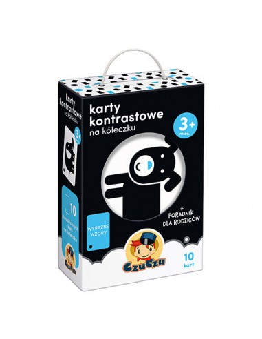 CzuCzu karty kontrastowe na kółeczku 3m+