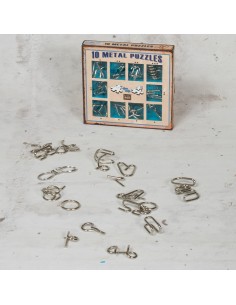 10 Metal Puzzles - Zestaw niebieski 2